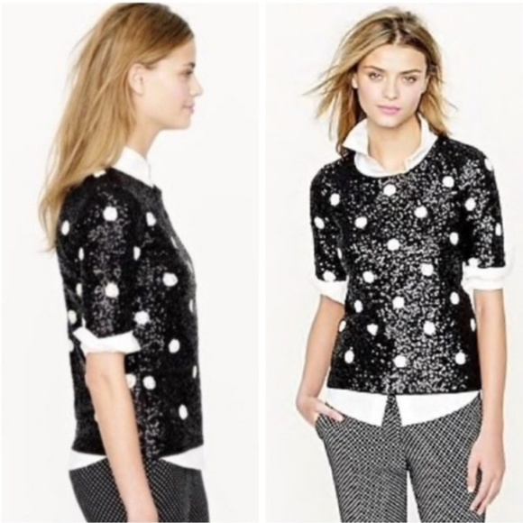 J. Crew Tops - J. Crew Polka Dot Sequin Top